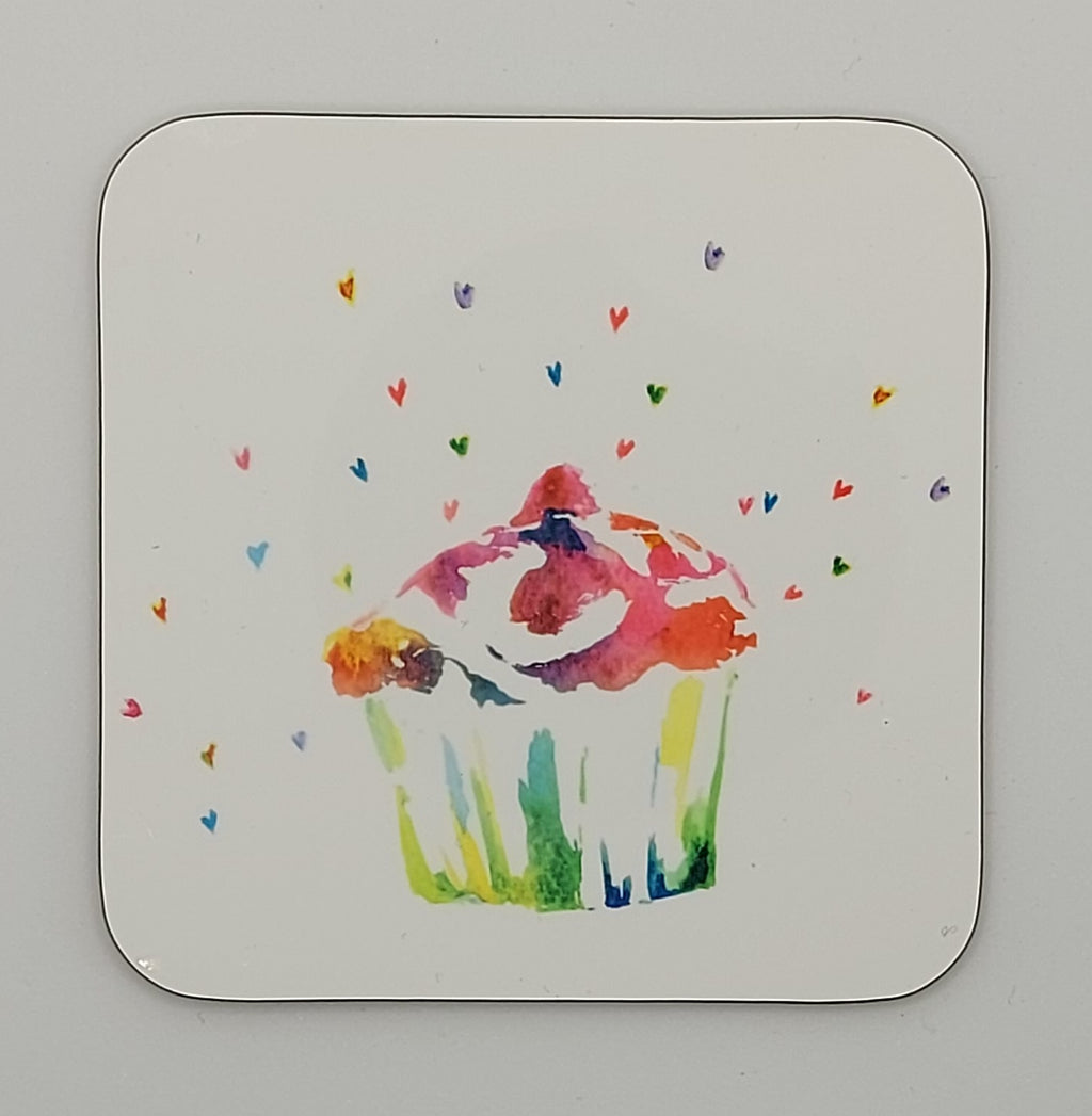 Cupcake. Artist Designed Coaster - Lovely Gift for Baking Lovers - In Stock
