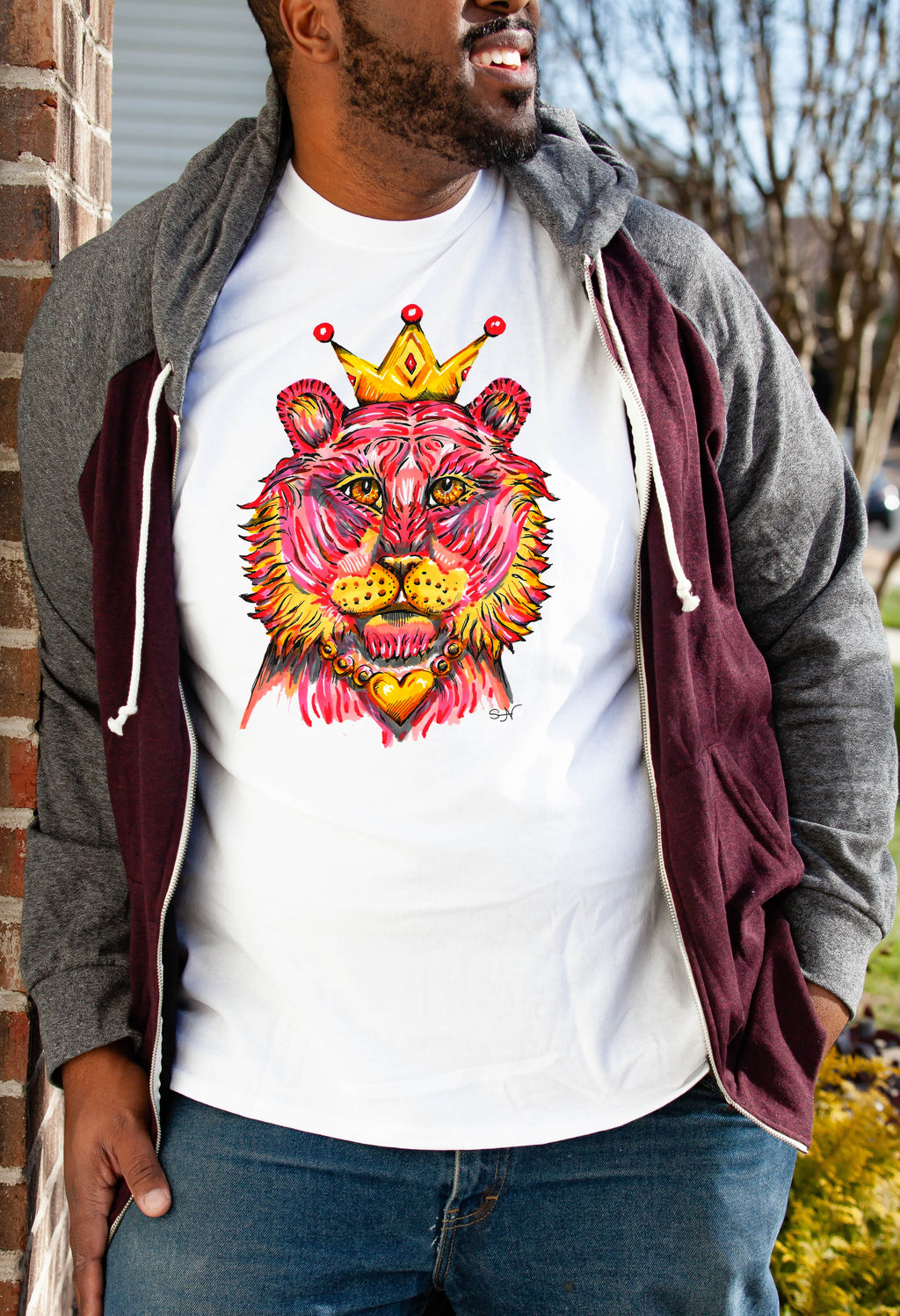 Lion King - Mens T-Shirt - Artwork by the Very Talented Artist Sarah Neville - Made to Order