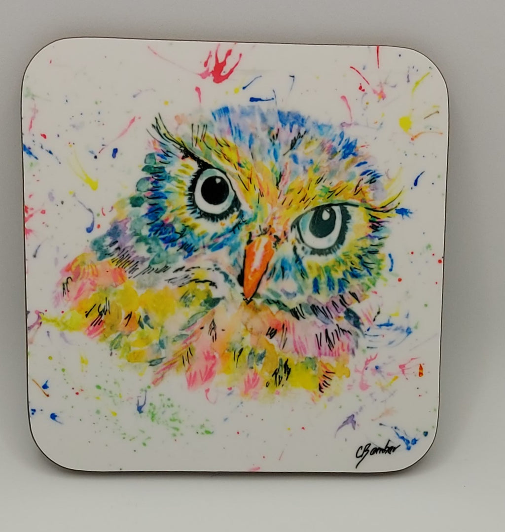 Owl Artist Designed Coaster - Lovely Gift - In Stock