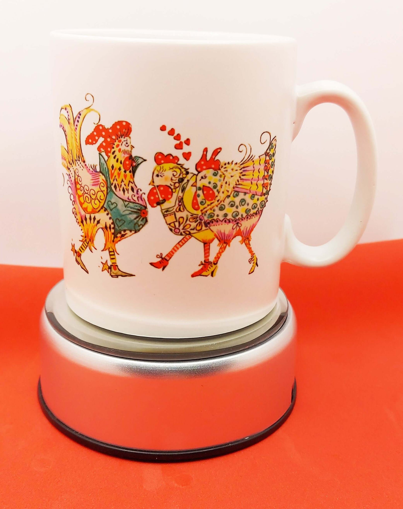 Chicken Walking Her Mice and Hen Pecked - Mug - Artwork by Artist Sarah Neville - Made to Order