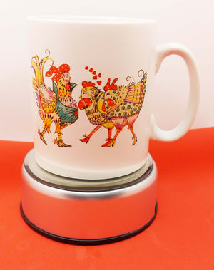 Chicken Walking Her Mice and Hen Pecked - Mug - Artwork by Artist Sarah Neville - Made to Order