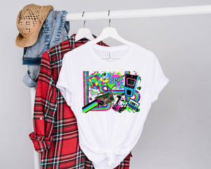 80's Style - Ladies T-Shirt (UK Sizes 8-40) - Design by Handmade By Pixies - Made to Order