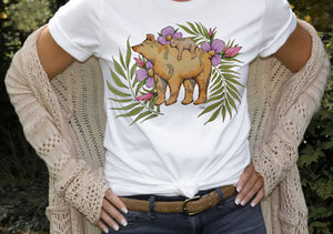 Baby Bear - Ladies T-Shirt (UK Sizes 8-40) - Artwork by the Very Talented Artist Sarah Neville - Made to Order