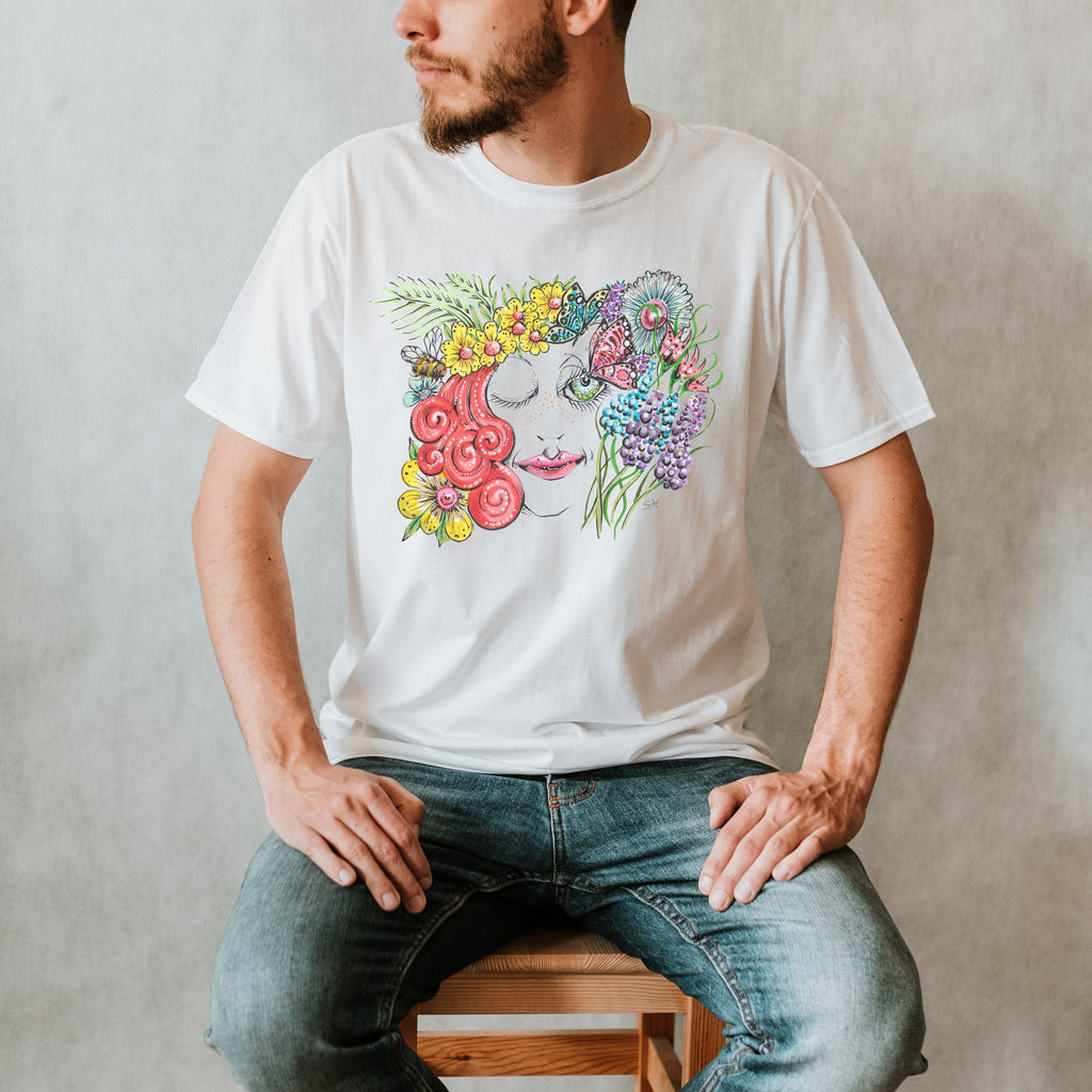 Butterfly Eye - Mens T-Shirt (UK Sizes up to 6XL)- Artwork by the Very Talented Artist Sarah Neville - Made to Order