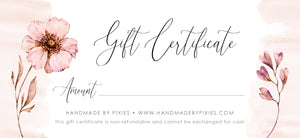 Handmade By Pixies Gift Card