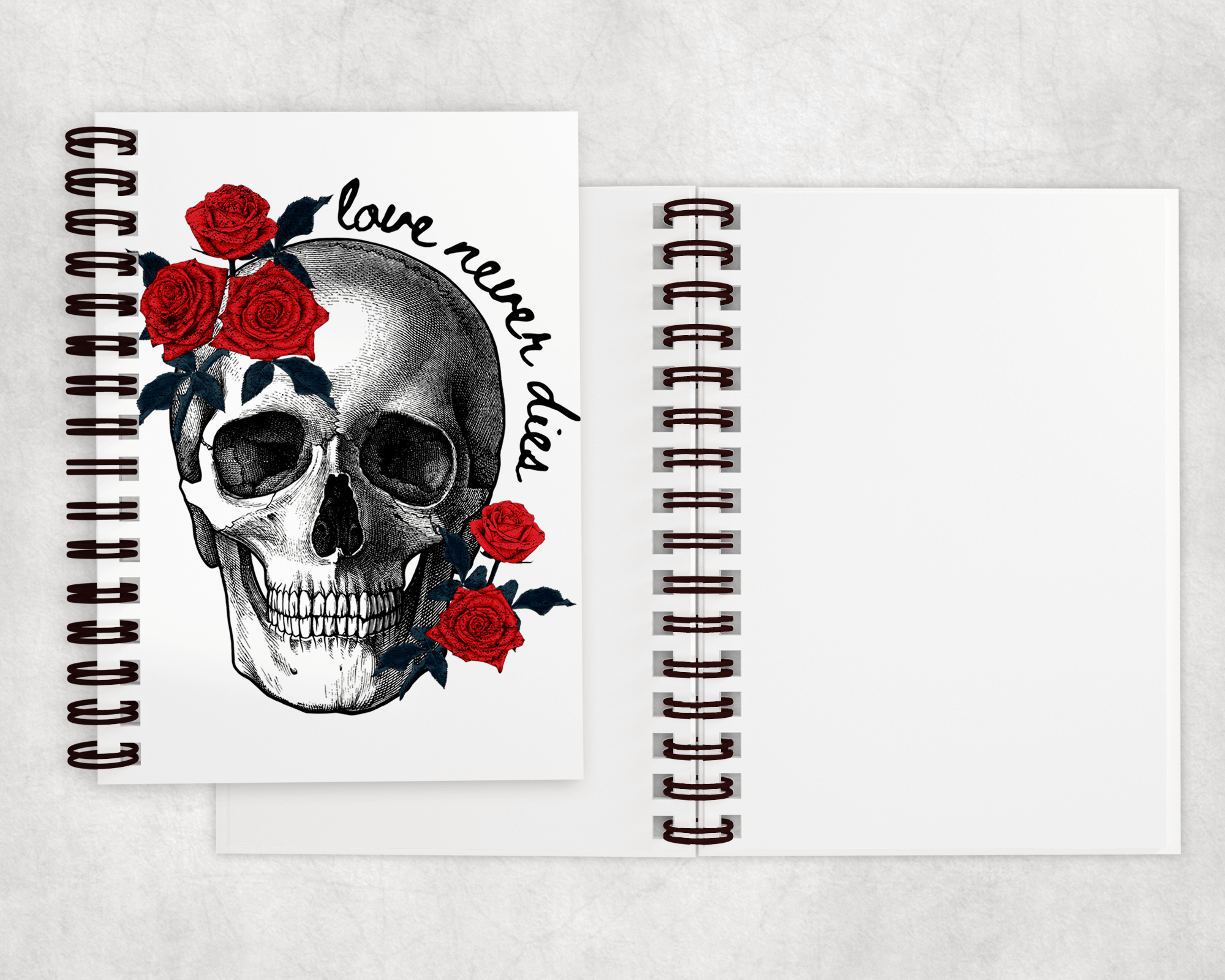 Love Never Dies - A5 Notebook - Personalised - Made to Order