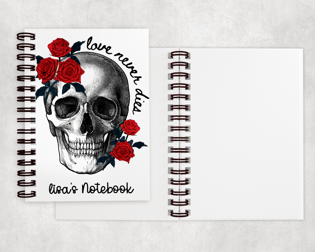 Love Never Dies - A5 Notebook - Personalised - Made to Order