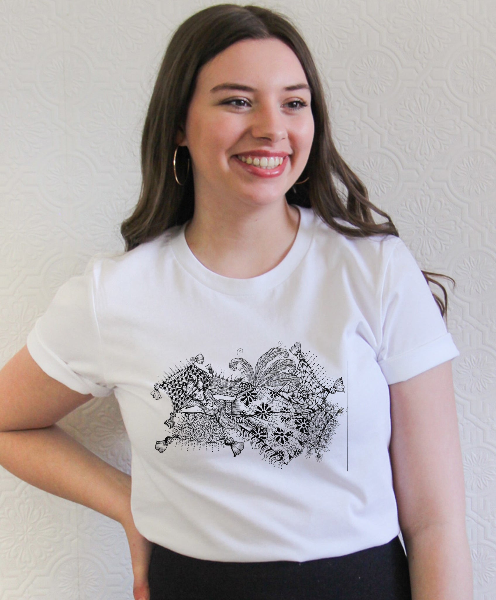 Magic Carpet - Ladies T-Shirt (UK Sizes 8-40) - Artwork by the Very Talented Artist Sarah Neville - Made to Order