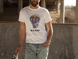 Elephant and Baby - Me & My Girl - Mens T-Shirt - Artwork by the Very Talented Artist Sarah Neville - Made to Order
