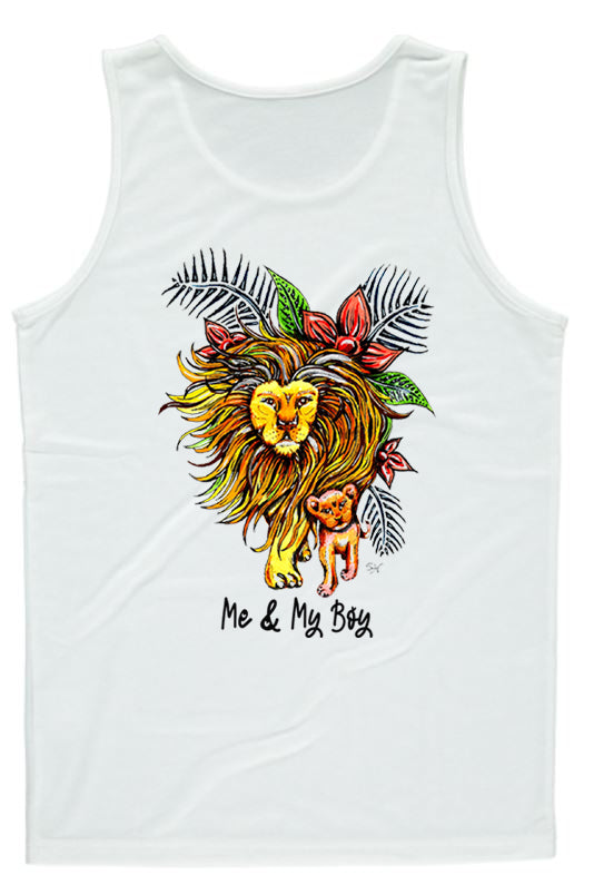 Me and My Boy Lions - Mens Vest Top - Artwork by the Very Talented Artist Sarah Neville - Made to Order