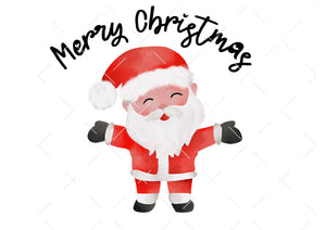 Merry Christmas Santa PNG JPG Digital Download