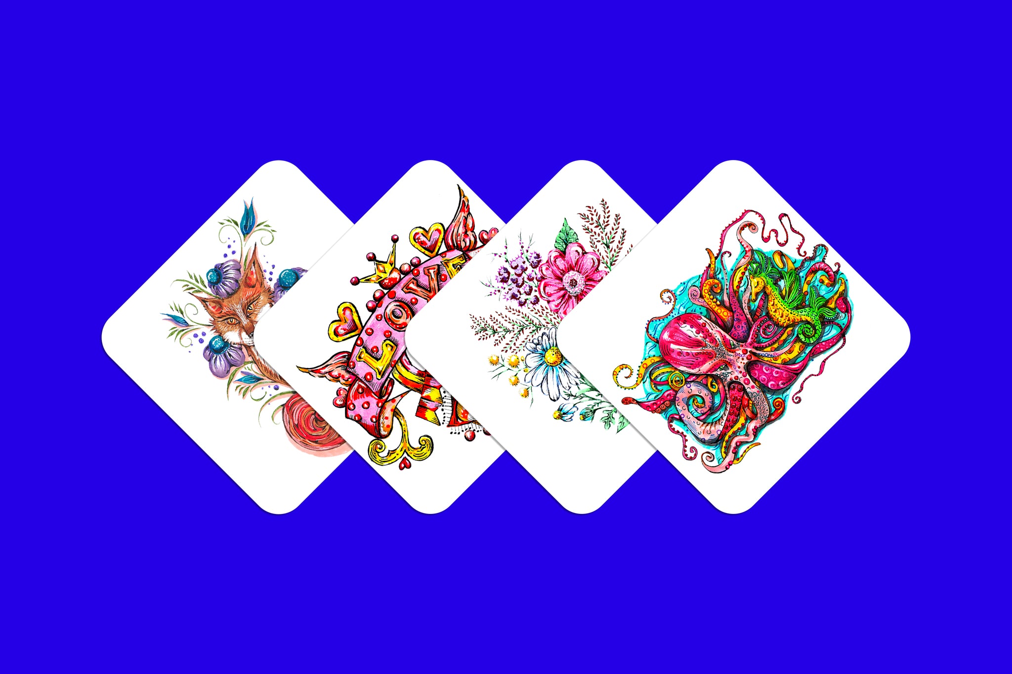 Set of 6 Coasters - Sarah Neville Collection