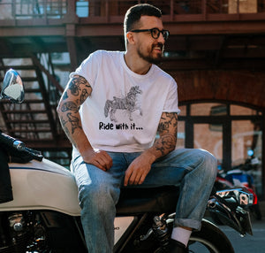 Ride With It - Mens T-Shirt - Artwork by the Very Talented Artist Sarah Neville - Made to Order