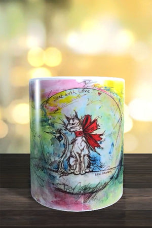 Sent with Love- Mug -  Artwork by the fabulous Artist Lec Caven - Made to Order