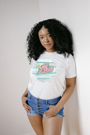 Snail! - Ladies T-Shirt (UK Sizes 8-40)- Artwork by the Very Talented Artist Sarah Neville - Made to Order