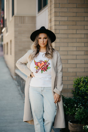Heart In Love - Ladies T-Shirt (UK Sizes 8-40) - Artwork by the Very Talented Artist Sarah Neville - Made to Order