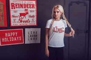 Love - Ladies T-Shirt (UK Sizes 8-40) - Artwork by the Very Talented Artist Sarah Neville - Made to Order