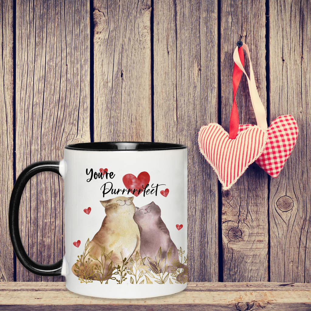 You're Purrrrrfect - Black and White Valentines Day Mug - Made to Order (Last Orders before Valentines Day: 4th February