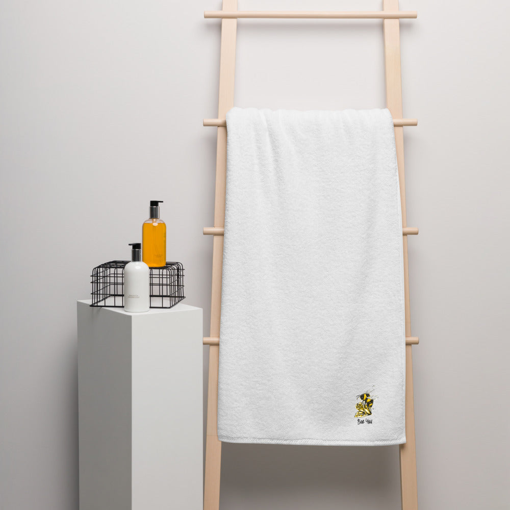 Bee You Turkish cotton Bath towel, Artwork by the fabulous Artist Sarah Neville